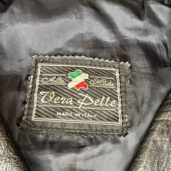 VERA PELLE Black Leather Jacket For Women  Made in Italy - Picture 5 of 7